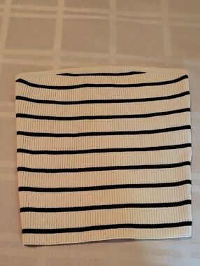 Vici Cream and Black Striped Tube Top SZ Extra Small